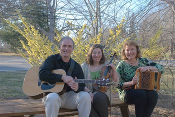 Relaxing in Litchfield hills with friend and fellow musical cohort, Loretta Murphy (photo by Nora Uricchio)