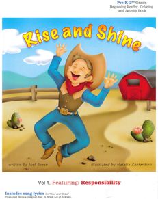 Singing Cowboy character trait, positive message book