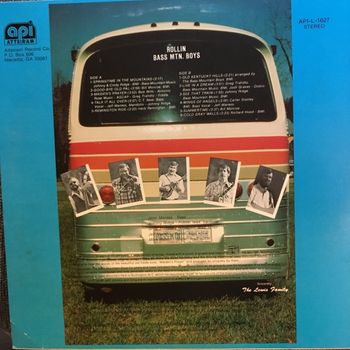 Rollin album back cover: John Maness, Johnny Ridge, Greg Trafidlo, Jeff Maness, & Mike Wilson. This record included Greg's original "I Live in a Dream"