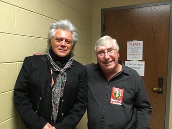 Greg and Marty Stuart backstage after the Sweetheart of the Rodeo concert with his Fabulous Superlatives and Byrds co-founders Roger McGuinn & Chris Hillman (10/1018)