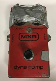 Top view of vintage MXR pedal