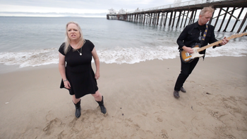 ESIY 28 Jeff Marshall and I from the Every Song Is You video, right before we got nailed by the waves.