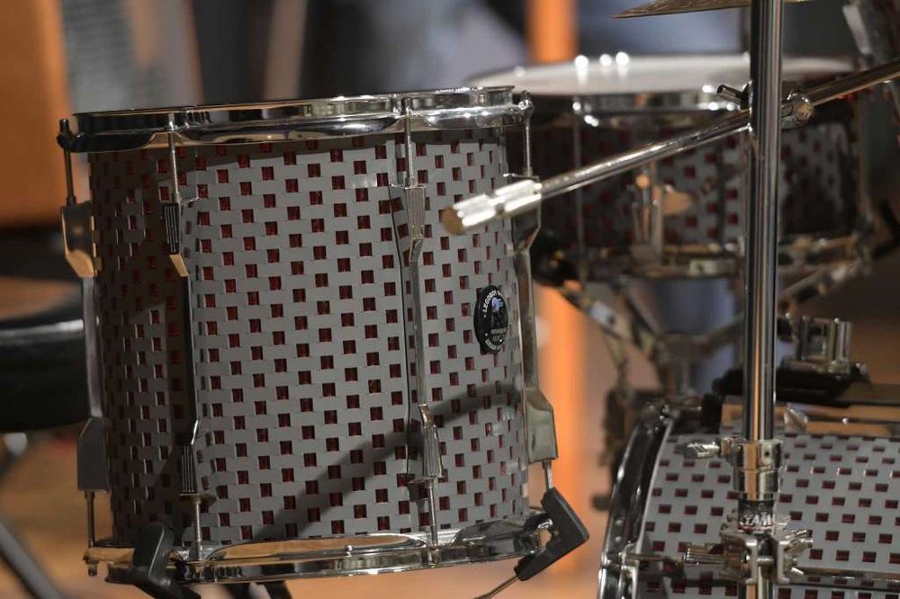 Close up of Lego Drums