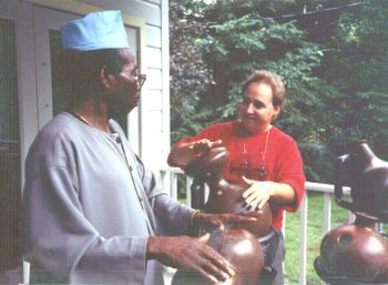 A very special moment in my life playing music with the man who inspired me to play hand percussion. The Great Master Drummer Babatunde Olatunji. What a magical time for me.