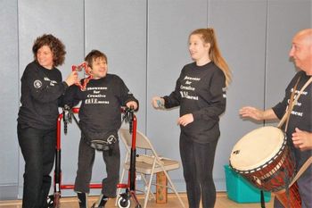 Sharing a musical moment with Mr Joe MOVE Performance with the Ellen Sinopoli Dance Company at the Center for Disabilities Langen School 7 of 7