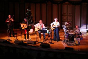 Christmas Performance with the always amazing Chris Shaw & Bridget Ball and the Mountain Snow and Mistletoe Orchestra; John Kirk, Kevin McKrell and myself at the world renown Troy Music Hall. Literal