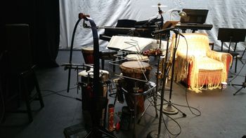 Diverse and dynamic setup I used to perform and record for the incredible poet: Paul Pines and the remarkable composer: Catherine Reid 2 of 5