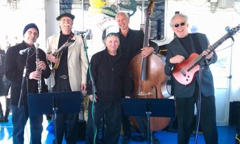 Bernstein Bard Quintet Absolute heaven creating with these gentleman. So incredible is the feeling to be inside of their music and to be able to feel the air around every note. No kidding! Always Inspiring. Peter Davis, Steve Bernstein, Me, Robert Bard, and Mark Bernstein
