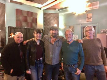 In the studio with Side Show Gypsy: L to R Me, Areli Mendoza-Pannone, Marcus Ruggiero, Sonny Speed, James Cappello 1 of 6