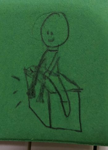 Me playing the Cajon Created by Kate a 5th Grader who included it in a Thank You Card to us after a beautiful Dance Residency Program that SPAC offered in an area Elementary School. I was sincerely touched by her gesture. Honored to be a part of the SPAC Education family.