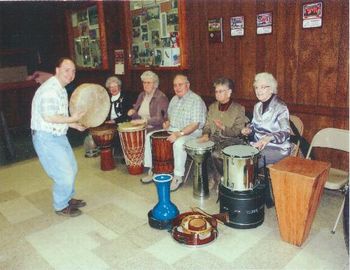 Inter-generational Percussion workshop. Gloversville Seniors Group and Second Graders. What an incredible experience. Great energy and big beautiful smiles... 1 of 2