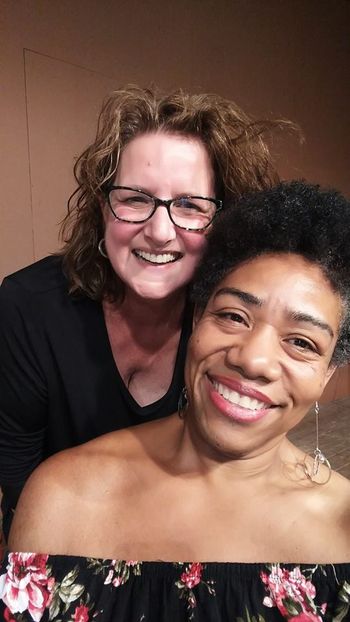 Two of my music queens L to R Miss Maria Zemantauski and Miss Monica Wilson-Roach - absolute titans!!!