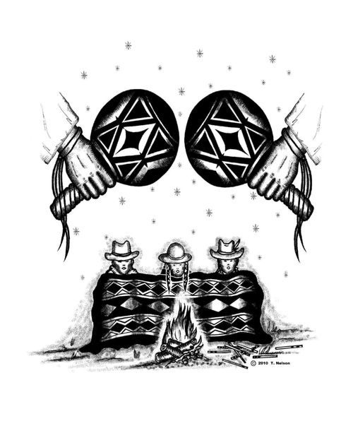 1997 Drawing of Mesa Grandes Peon games