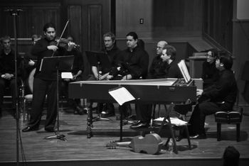 Raul Munguia and Jaeyong Lee play Corelli's "La Folia" variations; picture by Tif Holmes Raul Munguia and Jaeyong Lee play Corelli's "La Folia" variations; picture by Tif Holmes