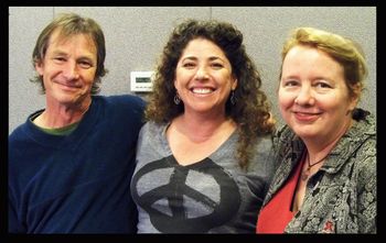 At Radio Station WXXI in Rochester NY With Radio Host Scott Reagan and Kit Miller, Director of The Gandhi Institute for Nonviolence