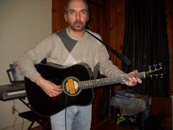 Man, do I look tired... This is the room in my house, back in Walkersville, MD, where I recorded: 'The Walkersville Sessions' album, as well as, the 'And Then, Winter Came' EP, and quite a few other tracks...