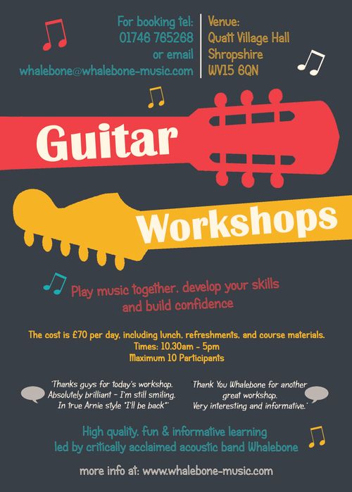 Whalebone Guitar Workshops Learn Guitar Shropshire