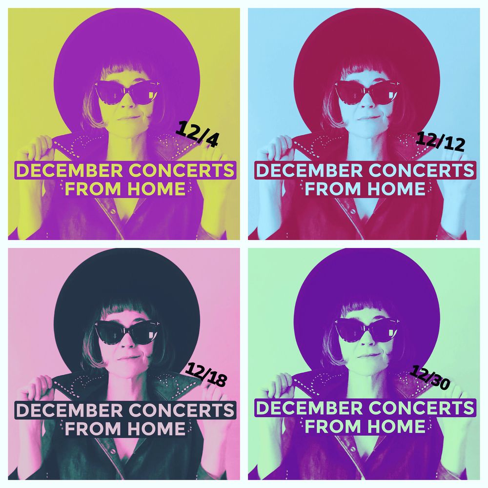 Join me on Facebook LIVE for 4 live stream concerts in December!
