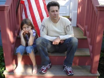 Have to admit her bare feet look better than my red sneakers. Although they do add a certain accent to Old Glory.
