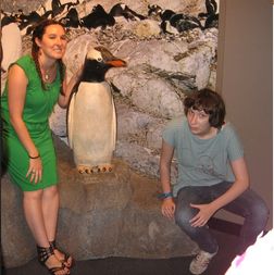 Allison & Morgan with the Penguins