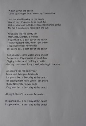 A Best Day at The Beach Lyrics