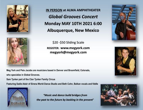 meg york, beth cohen, albuquerque alma amphithieater, pete jacobs, sam tynker, tarab retreat outreach, sadie adair belly dance, Sirena World Dance Studio