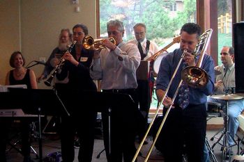 Original Klezmerize Ensemble from Congregation Beth Evergreen: Left to Right Cheri Rubin, Erik Listou, Meg York, Dave Froman, Bass, Hal Stein