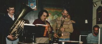 Jazz Disciples @ The Clay Pipe - Early 1986 (18): Brad, Ron Johnson, Joe Lijoi, Steve Wood, John Dana, Gary Haverkate