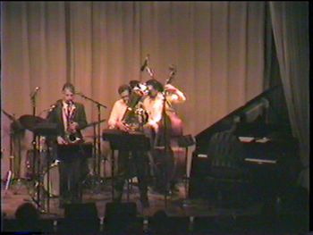 The Tuba Rules! @ DIA - April 1990 (23): Danny Spencer (Hidden), Steve Wood, Brad, Jaribu Shahid, Kenn Cox