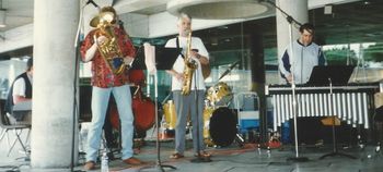 Blue Monday at Hart Plaza - Early 1990's (4): Scott Gwinnell, Brad, Ken Kellett (Hidden), Steve Wood, Ron Jackson (Hidden), Rob Pipho