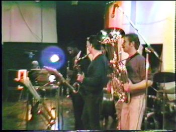 Sextet @ Paradigm Center - January 1988 (36): Kenn Cox (Partially Hidden), Vincent Bowens, Steve Wood, Jaribu Shahid (Partially Hidden), Brad, Ron Johnson (Partially Hidden)