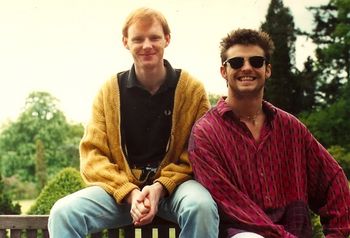Fellow Ridge Farm residents. (left to right) Graeme Clark & Marti Pellow of the Scottish band Wet, Wet, Wet recorded at night while I recorded in the mornings.