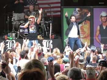 Tim Charron and bret michaels singing together Tim Charron country rock with a twist of lime on the beach . 99 problems but a beach ain't one. bret michaels of poison