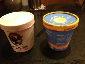 Orphaned ice cream containers