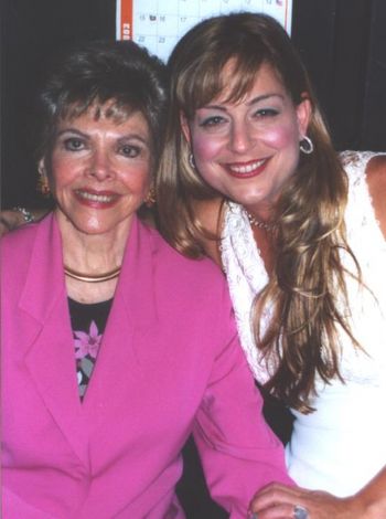 With the 'Grande Dame' of Yiddish song, Claire Barry of the famous singing duo "The Barry Sisters," after a concert we appeared in in NYC