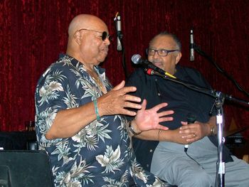 Sweet Baby James & the late Dick Bogle @ Jimmy Mak's The two old friends swapped entertaining stories about Portland's legendary Williams Ave. Scene