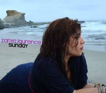Zanya Laurence Music Soul Theory R&B Sunday Photo Shoot Single Cover Beach Blue Dress Laying Sand Ro