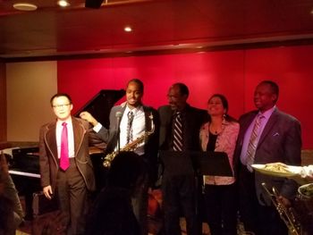 12/14/17 - What a night! Post-Show - CBJ 5tet Sold Out CD Release Party @ Jazz at Kitano (NYC) CD Release Tour "PROMISE!" 2017-2018