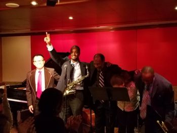 Dec. 14, 2017 - The Carl Bartlett, Jr. Quintet takes a bow at SOLD OUT CD Release @ Jazz at Kitano CD Release Tour "PROMISE!" 2017-2018