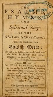 Bay Psalm Book title page