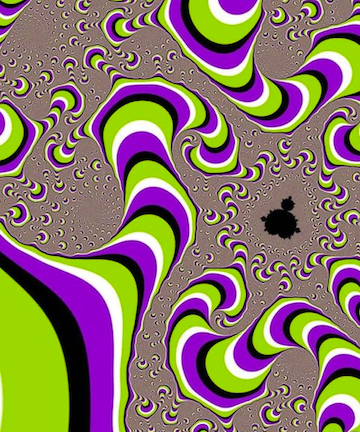 Mandelbrot set optical illusion