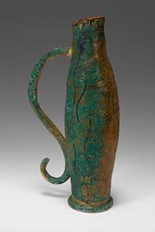 Cat tail vase by Linda Prager
