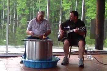 2013-05-02-19_21 Scott and Hal writing the Dat Sauce Song while making a test batch of Dat Sauce. April 2013.