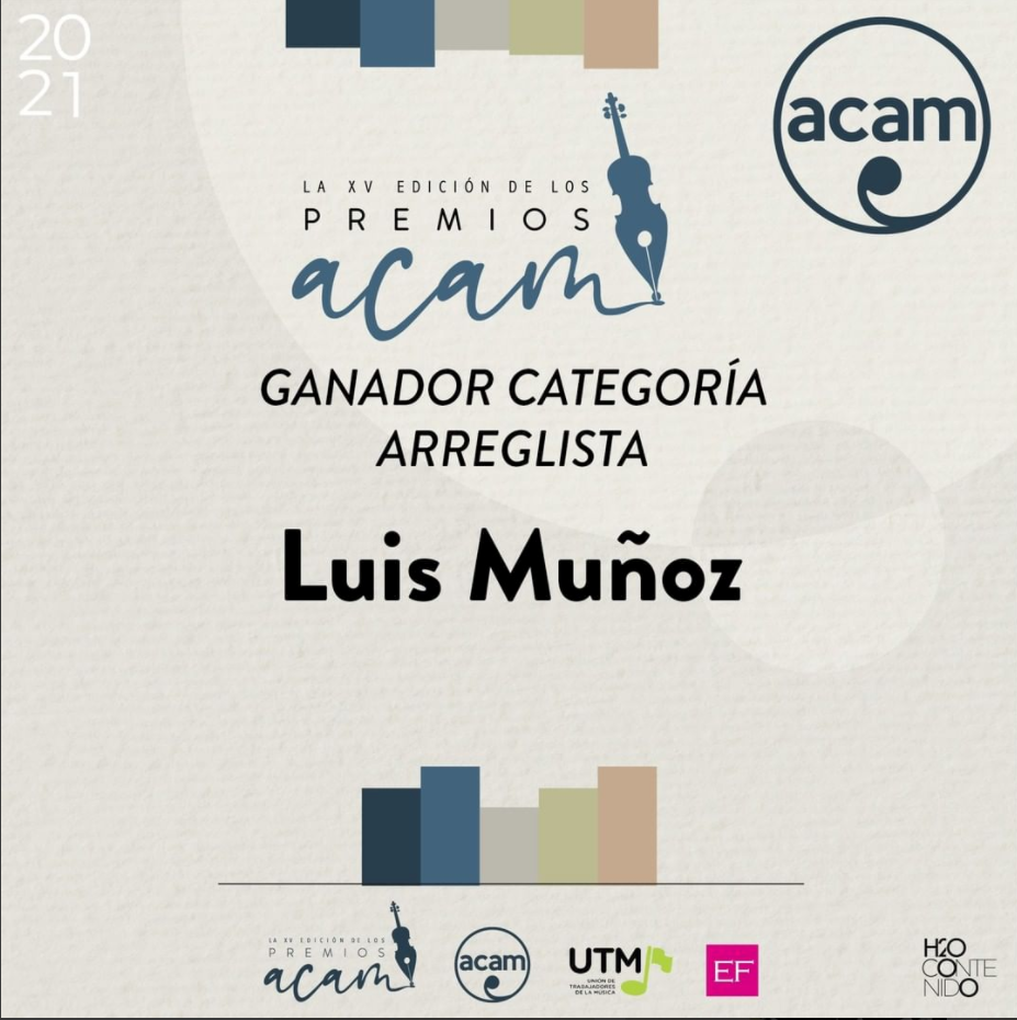 11/28/21. I won another ACAM Award (Society of Composers & Musical Authors) with my 2019 CD "The Infinite Dream", this time for "Arranger of the Year". Grateful