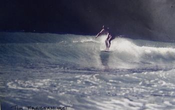 Waipu SLSC member & top surfer..Tim Frazerhurst..Tim was an excellent surfer & a clubbie 'to boot'.. This is a great shot of Tim in '65...however he always seem to epitomise the 'clubbie surfie' thing..surfing in his 'budgie smugglers' more often than not..which was not unusual then..my brother, Ronny Roman,Johnny Bruce etc..all 'budgie smuggler' boys!!
