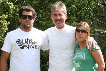 Steve King (31) ...dad Trev King ...and Michelle (29)... Todays the 15th July 2013....and Trev finally becomes a man!!....64 today...and he dosen't look a day over ......................!