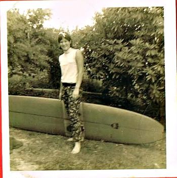Richard Raines wife Christine...a long time ago..Ha! 1960s Richard still lookin good these days and still throwing an old mal around....very cool!