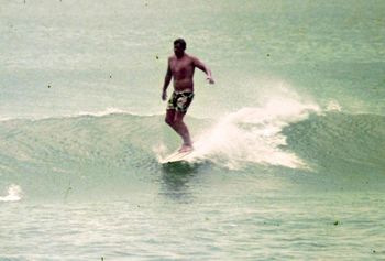 and this is a great shot of Mr Stylist himself ...Bruce Ryan.... on a beautiful little Ahipara high tide right.......Bruce always looked like he was going to lose his daks....Ha!