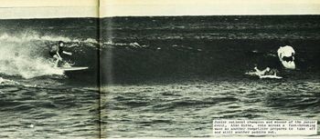 1964....Junior Allan Byrne braving the cold, on a sweet looking wave....Gisborne club Comp at Makarori