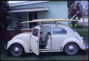 while Neville Ray and his mate head south.... Neville...and the classic transport of the 60s...the old 'veedub'